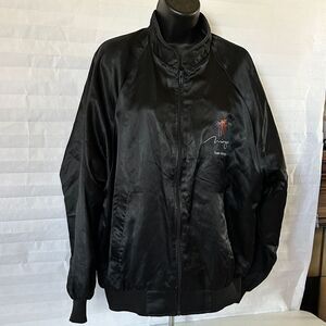 Mirage Hotel Las Vegas Black Satin Jacket Size Large